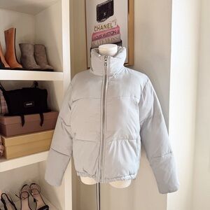 Beautiful Express Light Gray Puffer Jacket Size XS